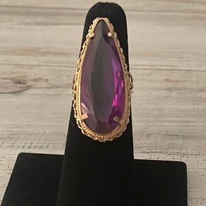 Beautiful Vintage Sapphire Rose Gold Ring.